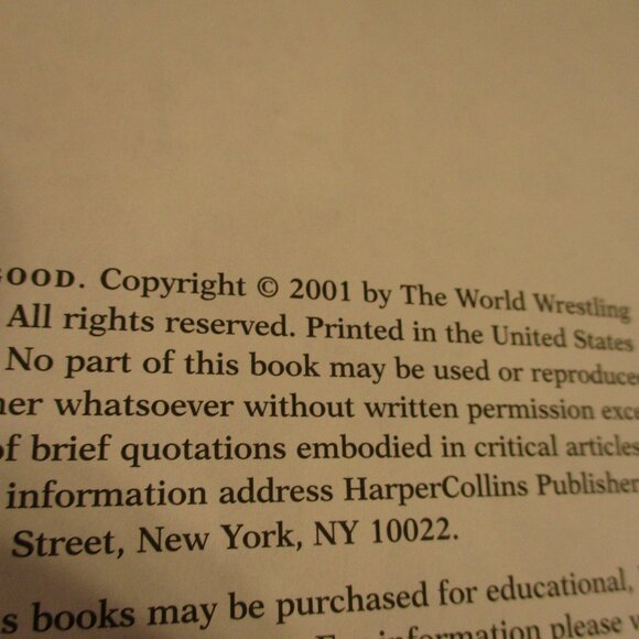 WWE Vintage 2001 Mick Foley Is Good Medium Black White Graphic Wrestling Book - Picture 5 of 7